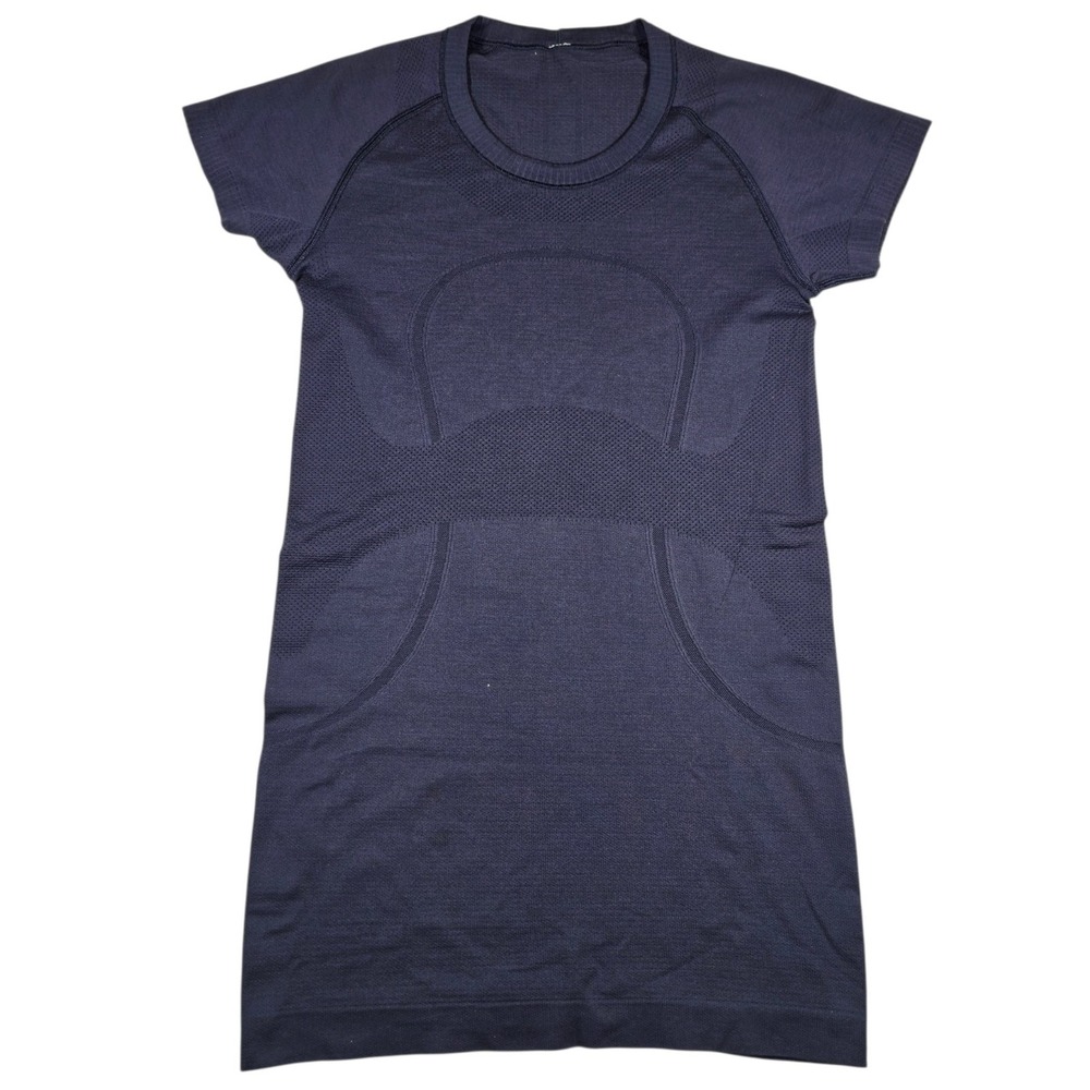 Lululemon Swiftly Tech Performance Navy Short Sleeve 2.0 Shirt Women's 4 *Long